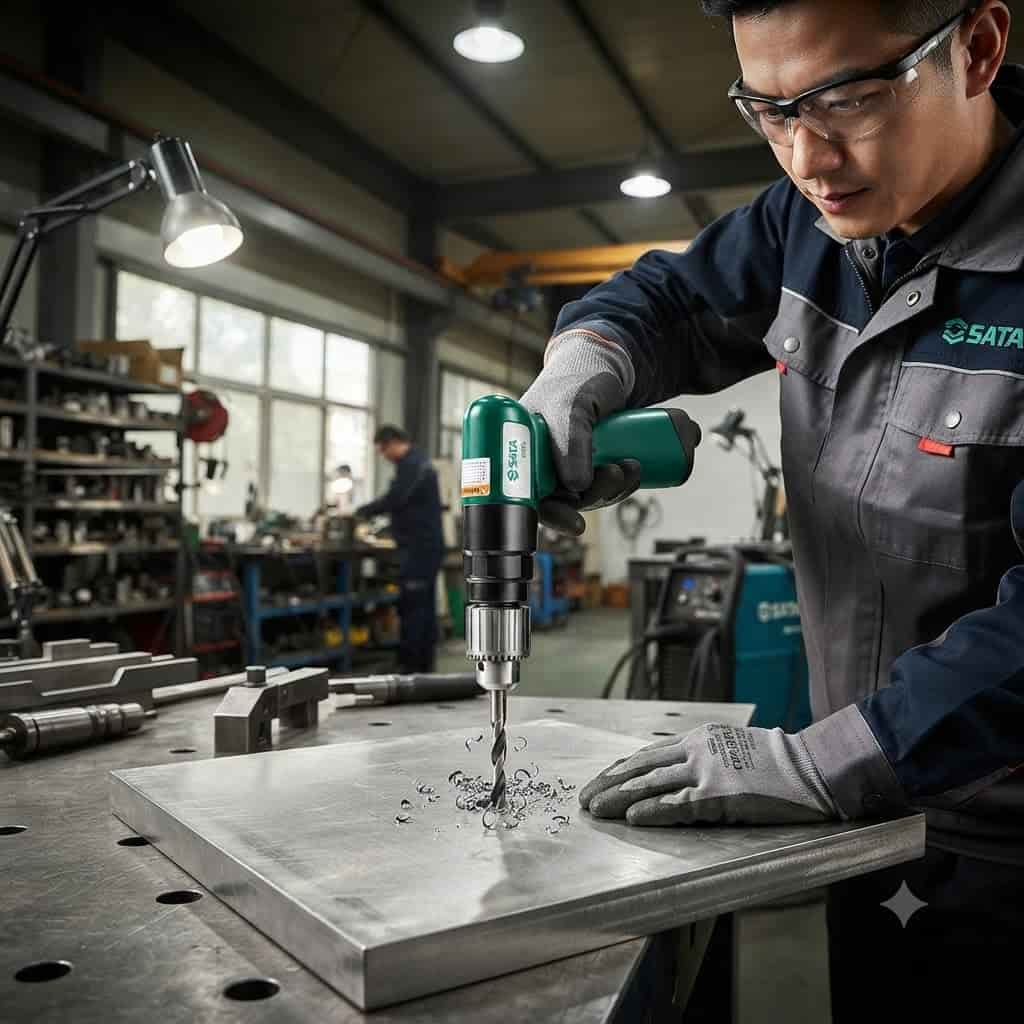 Máy Khoan Đảo Chiều Khí Nén SATA SC02422 Hiệu Suất Mạnh Mẽ, Độ Bền Công Nghiệp