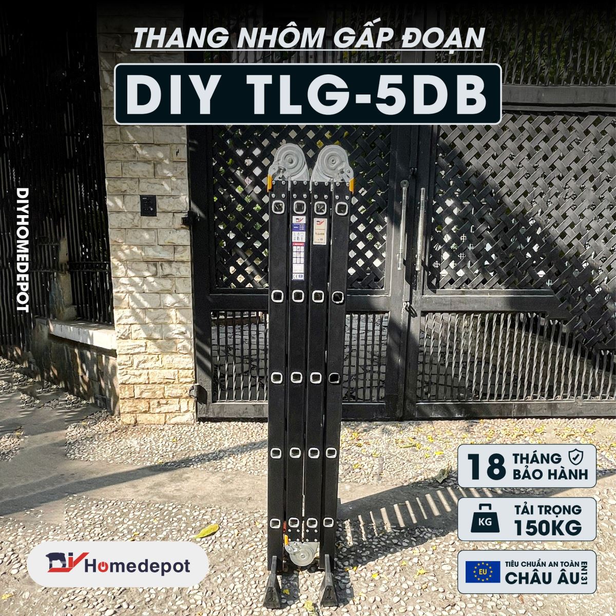 Thang nhôm bốn đoạn DIY TLG-5DB