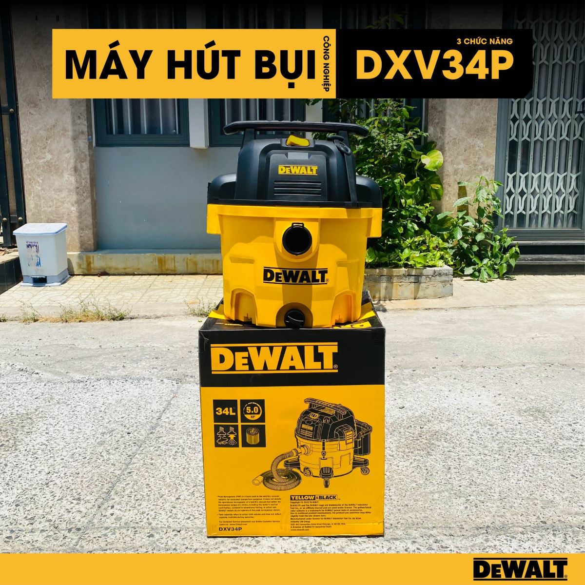 Máy hút bụi công nghiệp Dewalt DXV34P