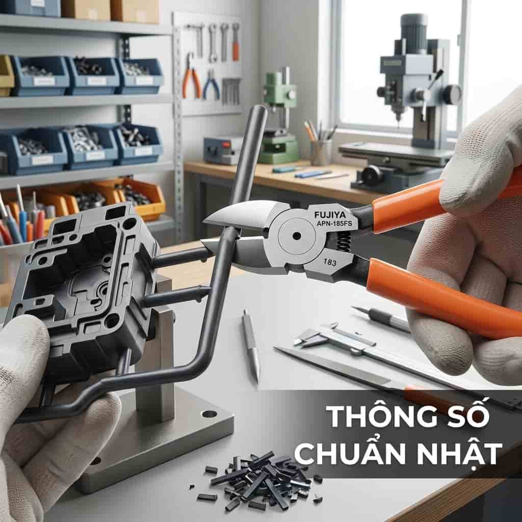 Kìm cắt nhựa Fujiya APN-185FS dùng hoàn thiện linh kiện nhựa trong xưởng sản xuất