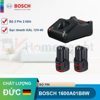 Bộ pin sạc Bosch 12V 2ah và sạc nhanh 1600A01B8W