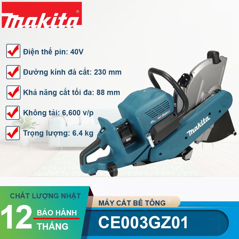 Máy cắt bê tông dùng pin Makita CE003GZ01 40V