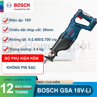 Máy cưa kiếm dùng pin Bosch GSA 18V-LI (solo)