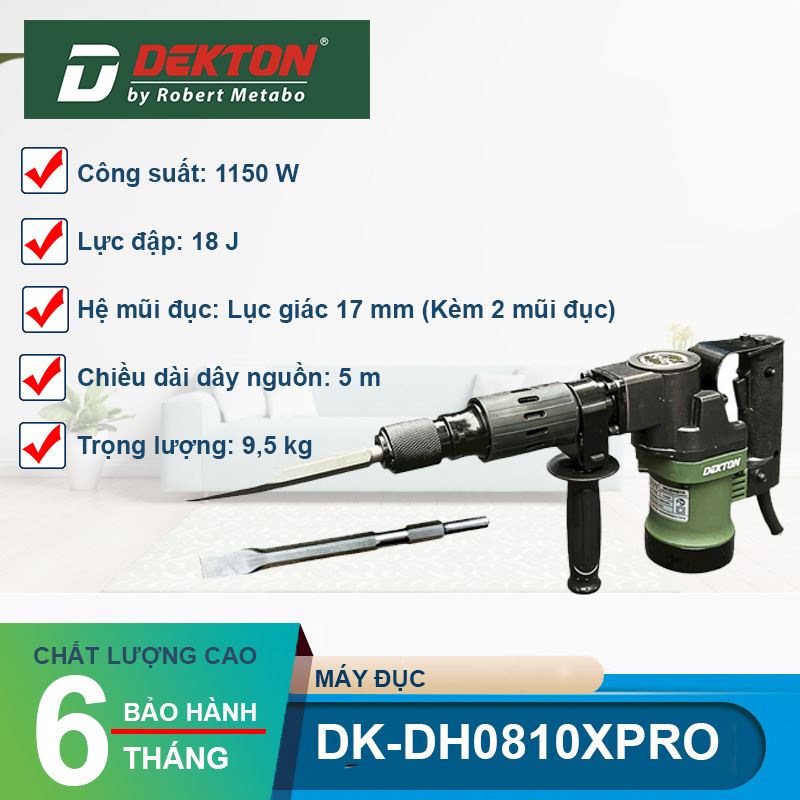 Máy Đục Bê Tông Dekton DK-DH0810XPRO