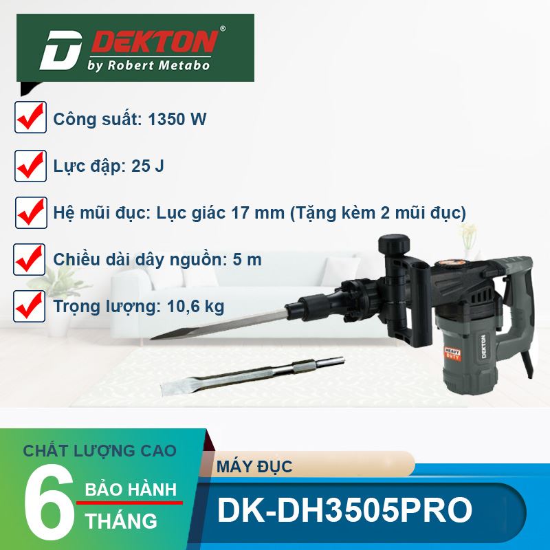 Máy đục bê tông Dekton DK-DH3505PRO