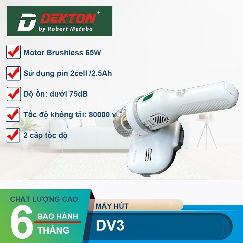 Máy hút bụi đa năng Sử dụng Pin Dekton DV3