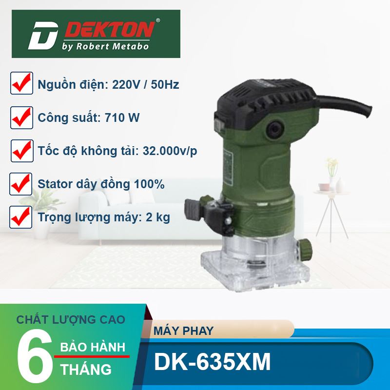 Máy Phay Gỗ Dekton DK-635XM