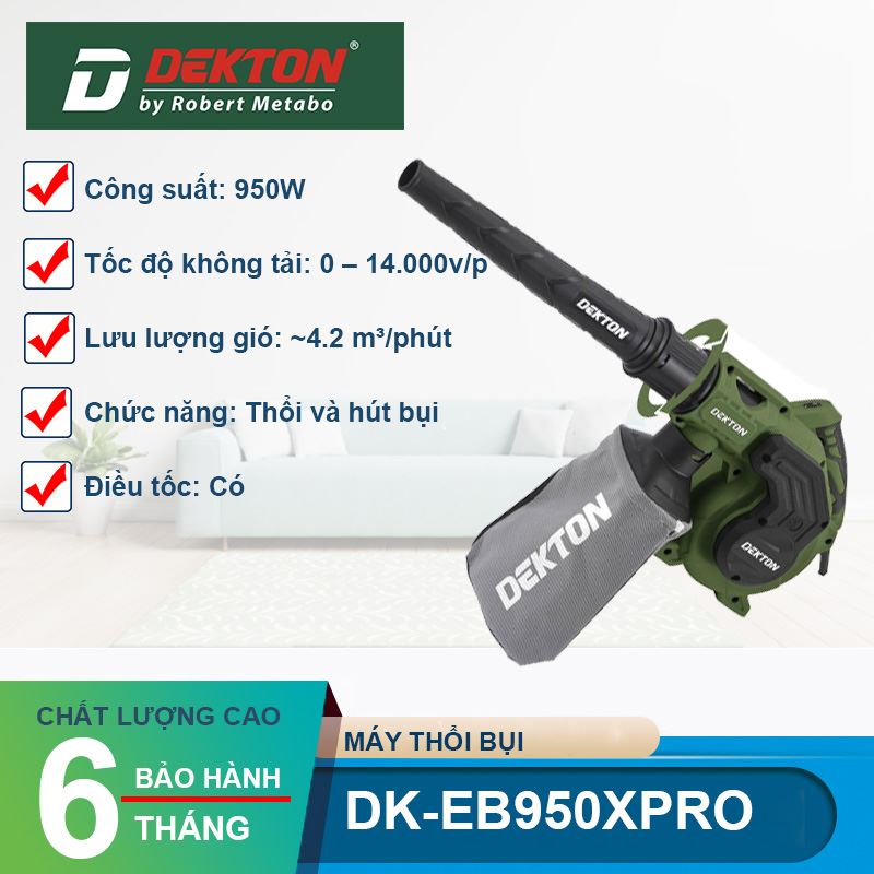Máy Thổi Bụi Và Hút Bụi Dekton DK-EB950XPRO