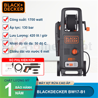 Máy xịt rửa cao áp Black&Decker BW17-B1