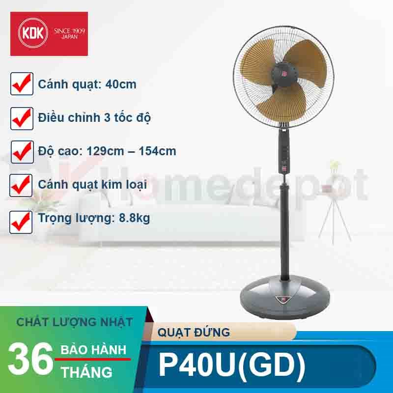 Quạt đứng KDK P40U(GD)