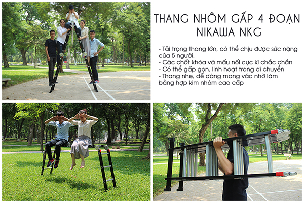 Thang gấp đa năng 4 đoạn Nikawa NKG-44