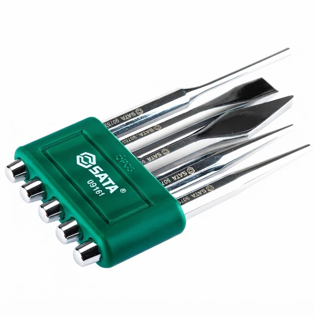 Bộ Đột-Đục 5 Chi Tiết SATA 09161 - Chính Hãng, Thép Crom Siêu Bền, Đa Năng Cho Cơ Khí