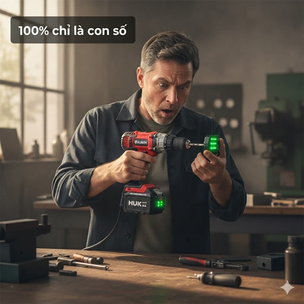 Bộ pin Lithium hiển thị đầy pin nhưng hiệu suất sử dụng thấp