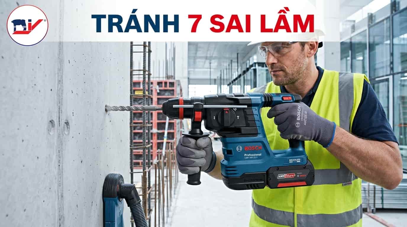 Kiểm tra máy và mũi khoan trước khi làm việc giúp hạn chế hư hỏng và tăng hiệu suất.