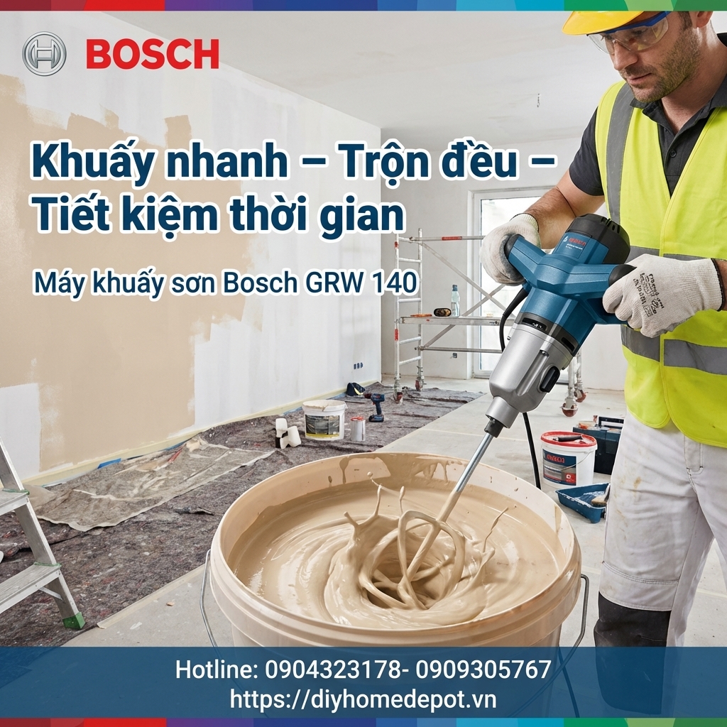 Máy khuấy sơn Bosch GRW 140 chính hãng, giá tốt | DIY Home Depot