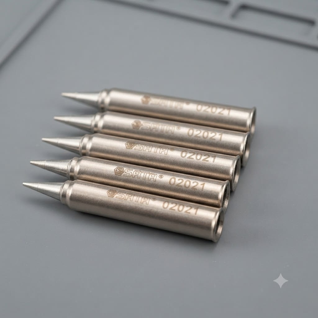Bộ 5 Mũi Mỏ Hàn B Mũi Tròn SATA SC02021 - Độ Bền Cao, Chính Xác Tuyệt Đối