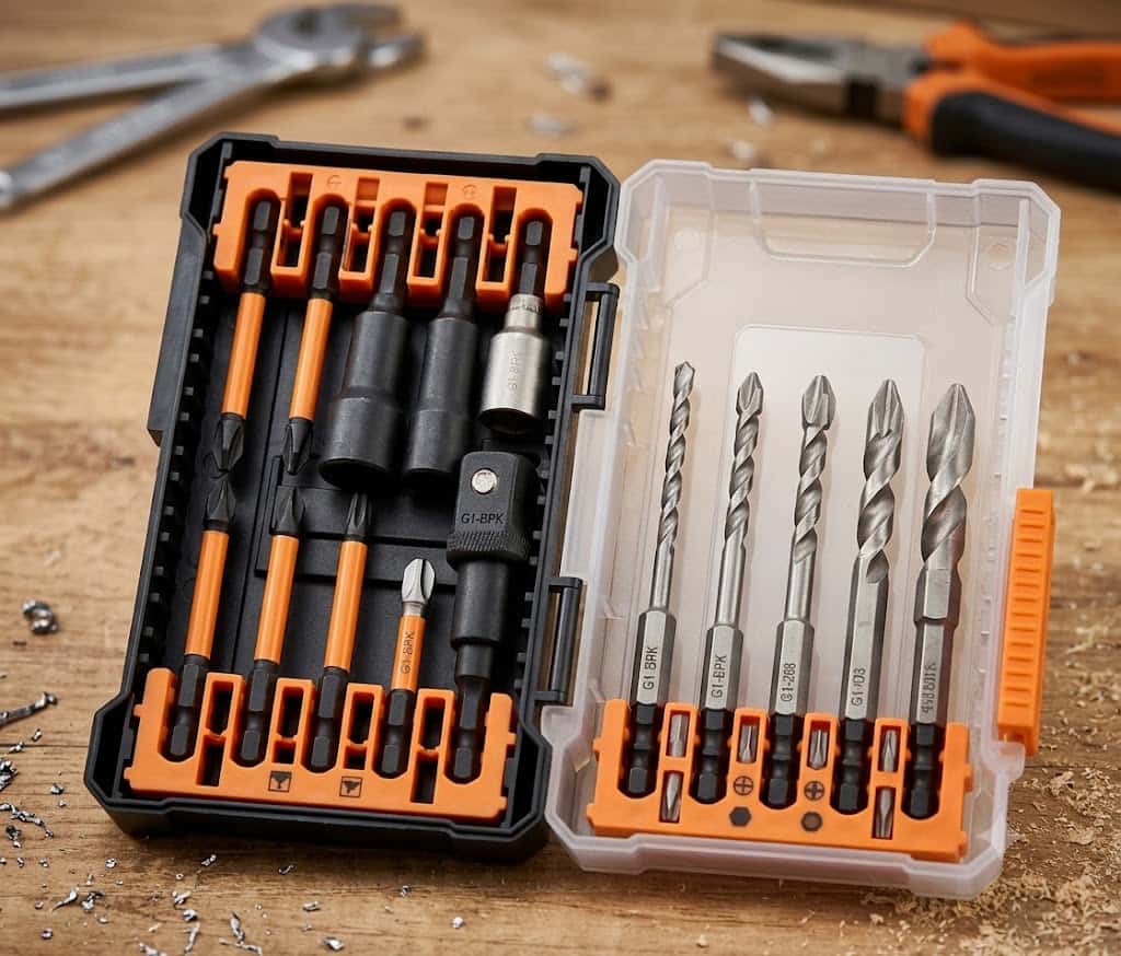 Bộ Phụ Kiện Mũi Vít Đa Năng 15 Chi Tiết Hukan G1-BPK015 - Bền Bỉ, Chính Xác