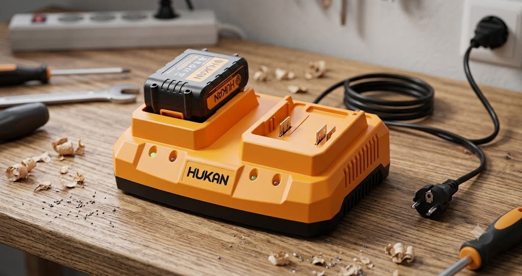 Bộ Sạc Đôi Hukan 1.6A (Gen 1) G1-ADT0216 - Sạc Cùng Lúc 2 Pin, Hiệu Quả Tối Đa