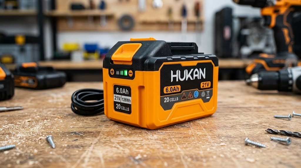 Combo Pin Hukan 20 Cells (6.0Ah) & Sạc Nhanh 1.5A (Gen 1) G1-CBP6050 - Năng Lượng Chuyên Nghiệp