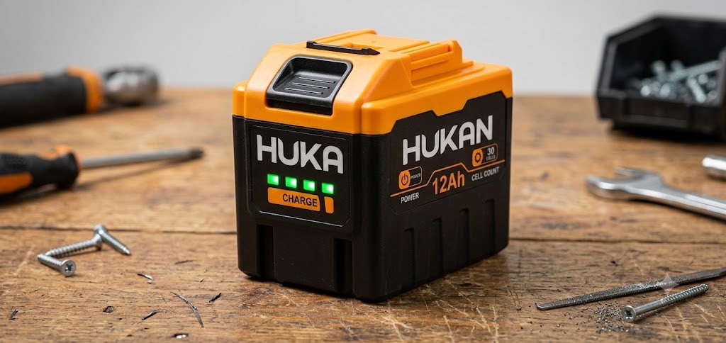 Combo Pin Hukan 30 Cells (12Ah) & Sạc Nhanh 2.2A (Gen 1) G1-P1205 - Siêu Năng Lượng