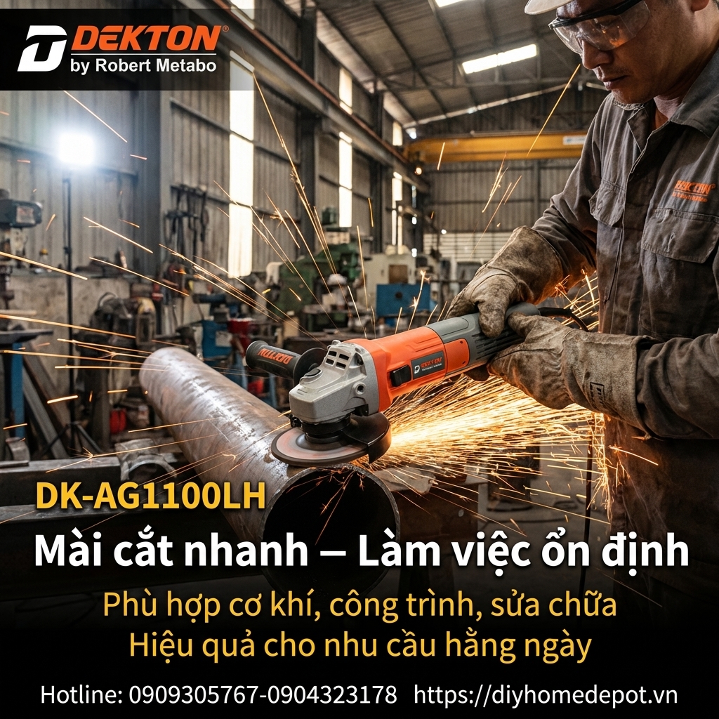 Máy Mài Góc Dekton DK-AG1100LH chính hãng, mạnh mẽ, giá tốt