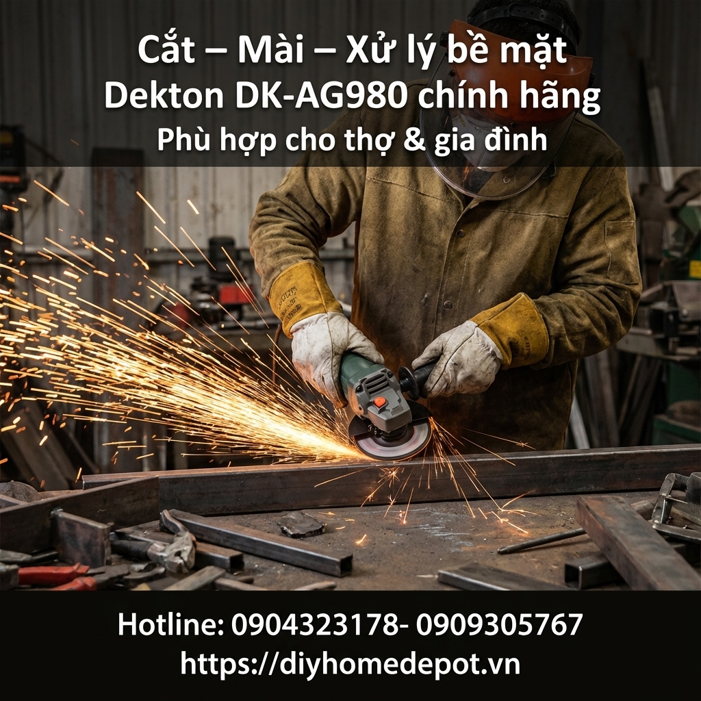 Máy Mài Góc Dekton DK-AG980 chính hãng: Nhỏ gọn, mạnh mẽ, giá tốt