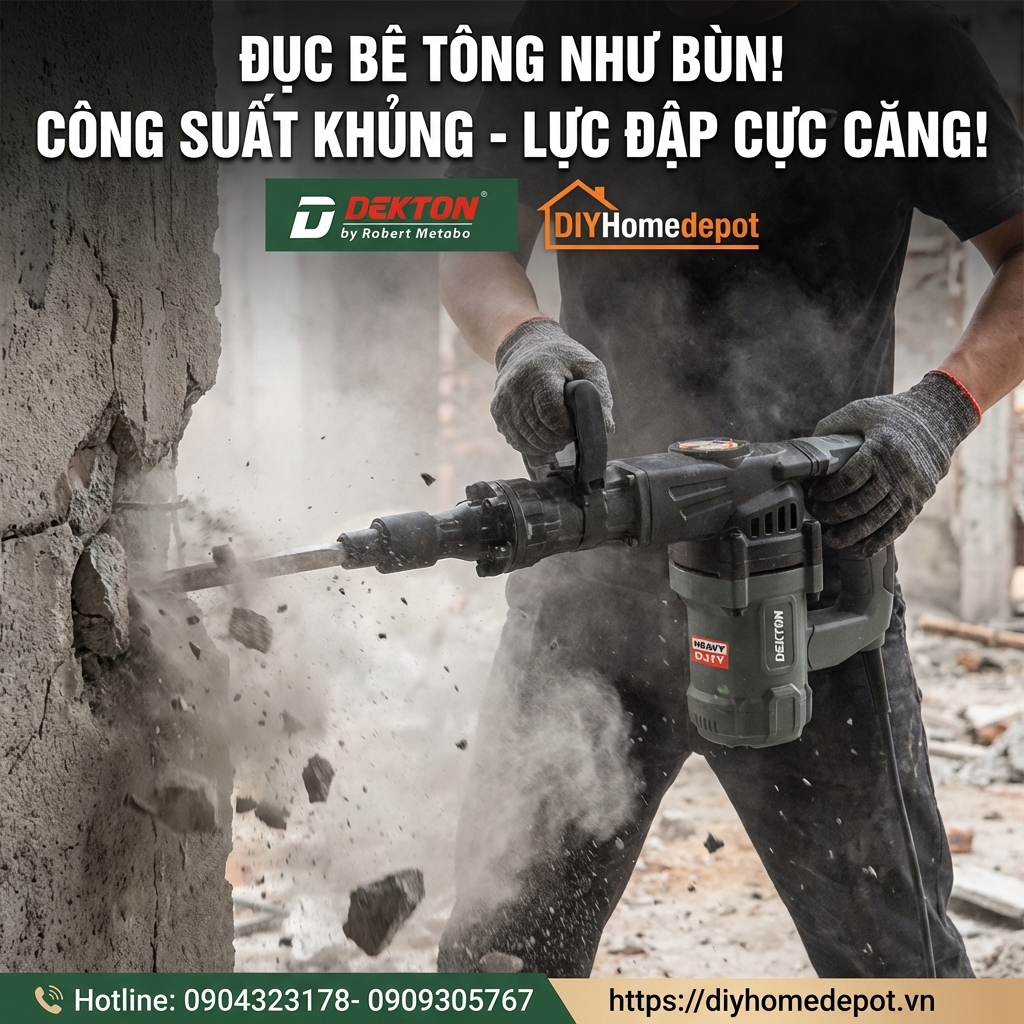 Máy Đục Bê Tông Dekton DK-DH3901XPRO Chính Hãng | Giá Tốt