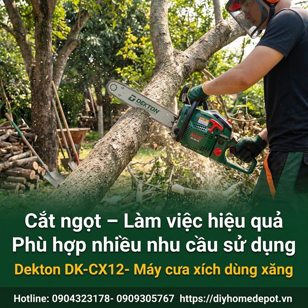 Máy Cưa Xích Dùng Xăng Dekton DK-CX12 Chính Hãng | Giá Tốt