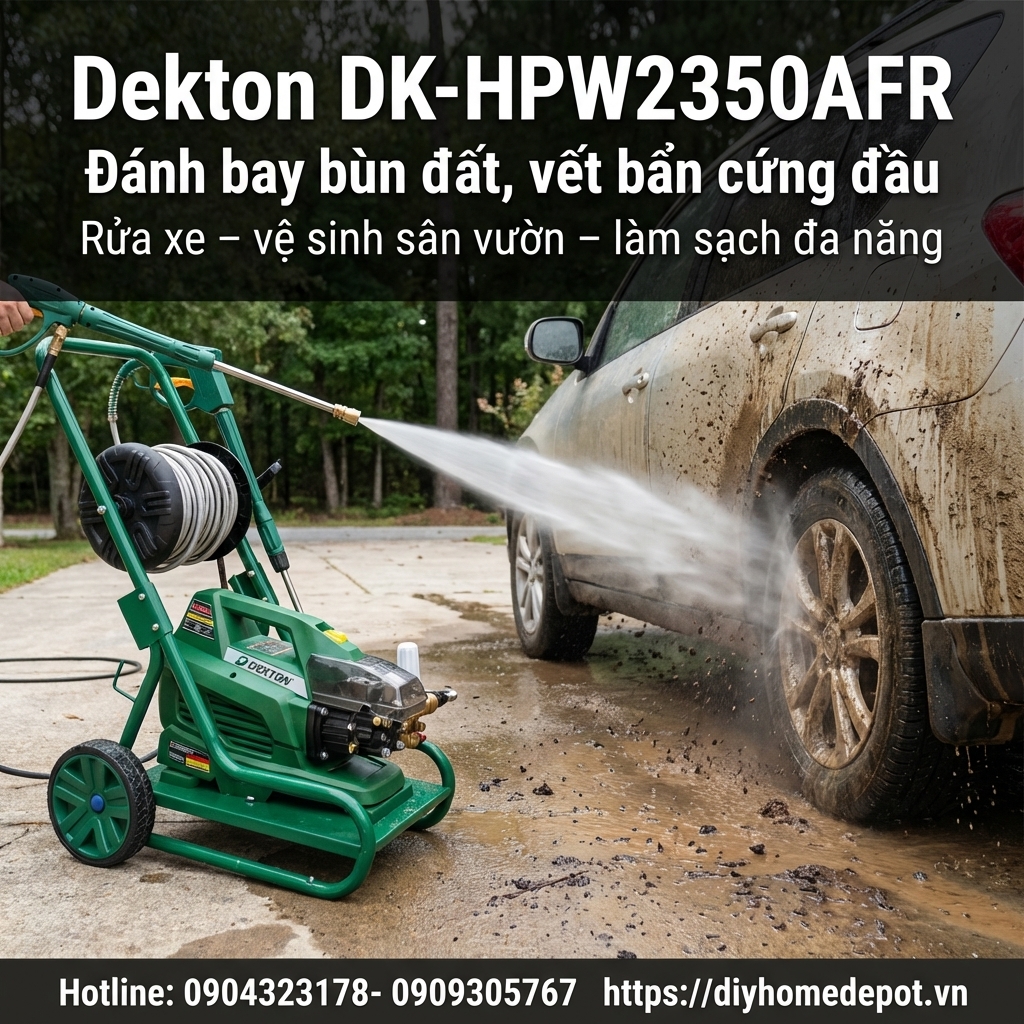 Máy Rửa Xe Cao Áp Dekton DK-HPW2350AFR Chính Hãng, Giá Tốt Tại DIY Home Depot