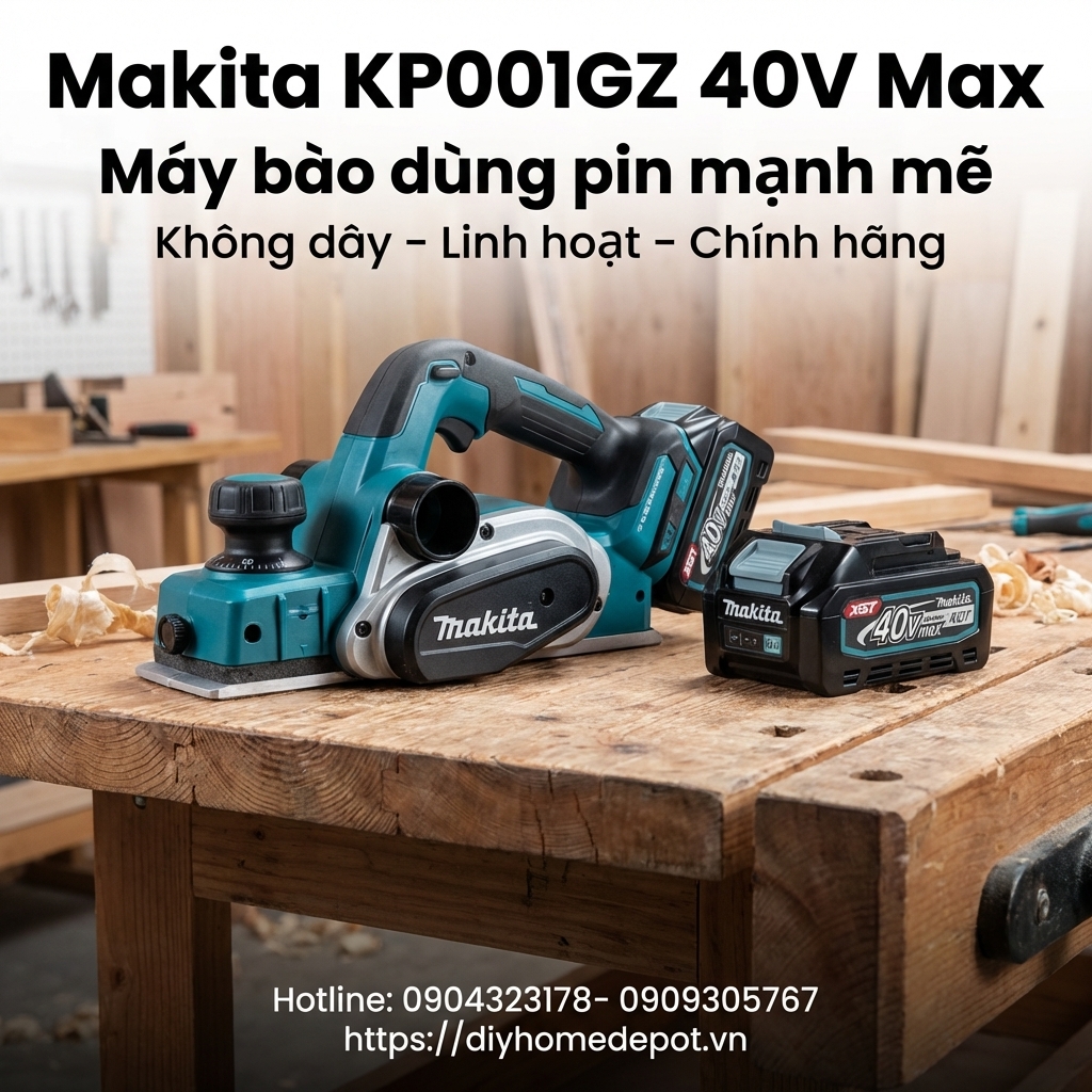 Máy bào dùng pin 40V Max Makita KP001GZ chính hãng, giá tốt