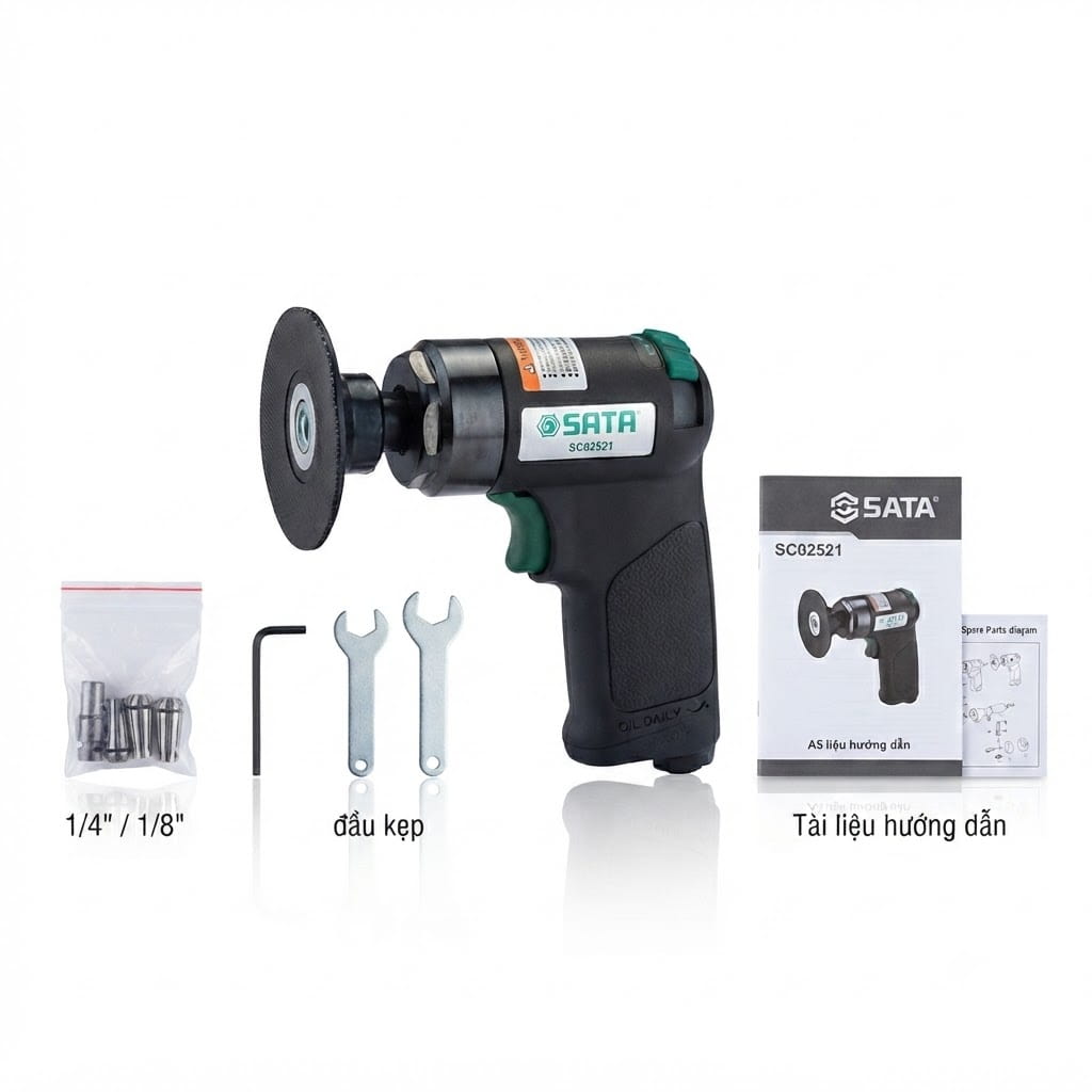 Máy Chà Nhám Bề Mặt Khí Nén Mini 1/4 SATA SC02521 - Nhỏ Gọn, Mạnh Mẽ & Bền Bỉ