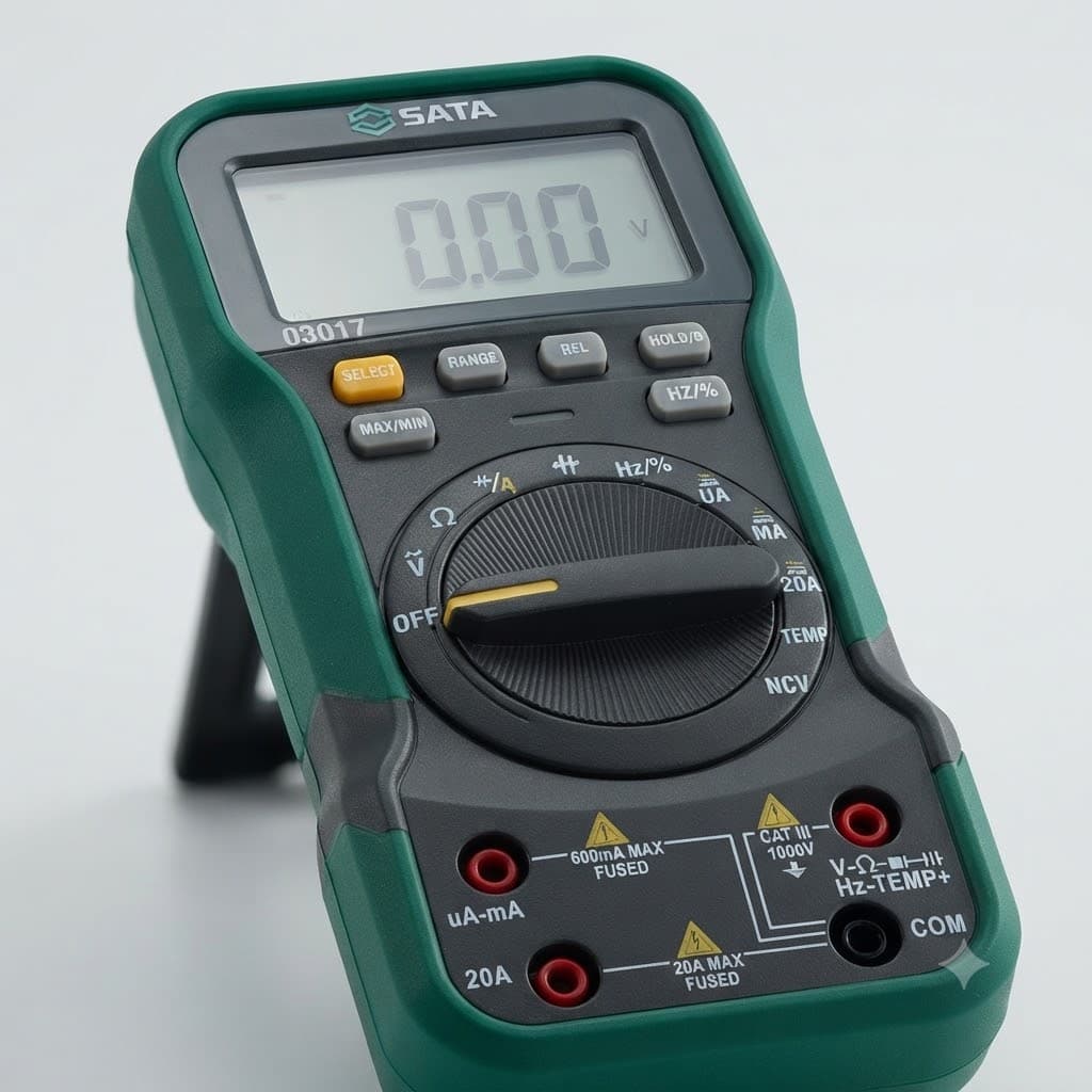 Đồng Hồ Vạn Năng Điện Tử 20A Đo Nhiệt Độ SATA SC03017 - Chuyên Dụng, Chính Hãng