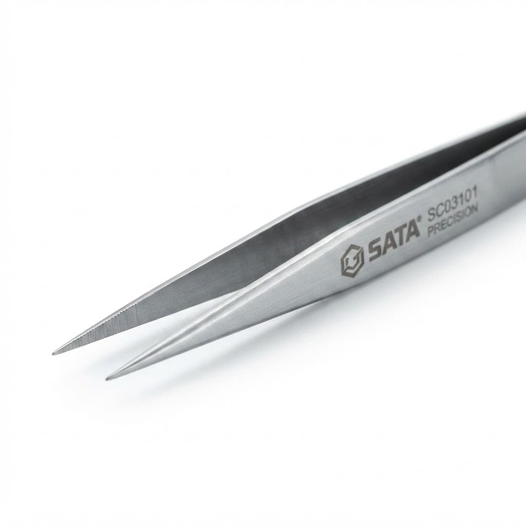 Nhíp Mũi Nhọn Dài 125mm SATA SC03101 - Chính Hãng, Tỉ Mỉ & Chính Xác