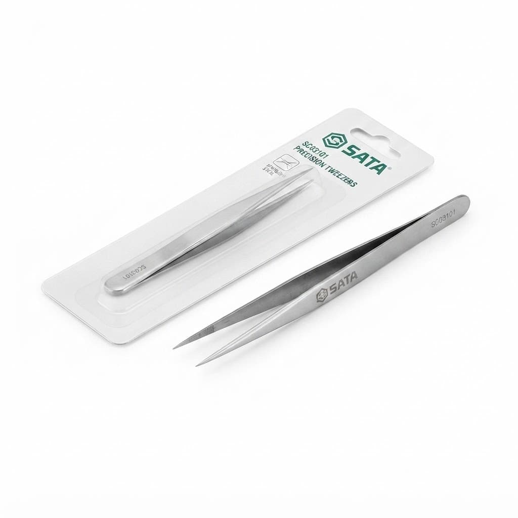 Nhíp Mũi Nhọn Dài 125mm SATA SC03101 - Chính Hãng, Tỉ Mỉ & Chính Xác
