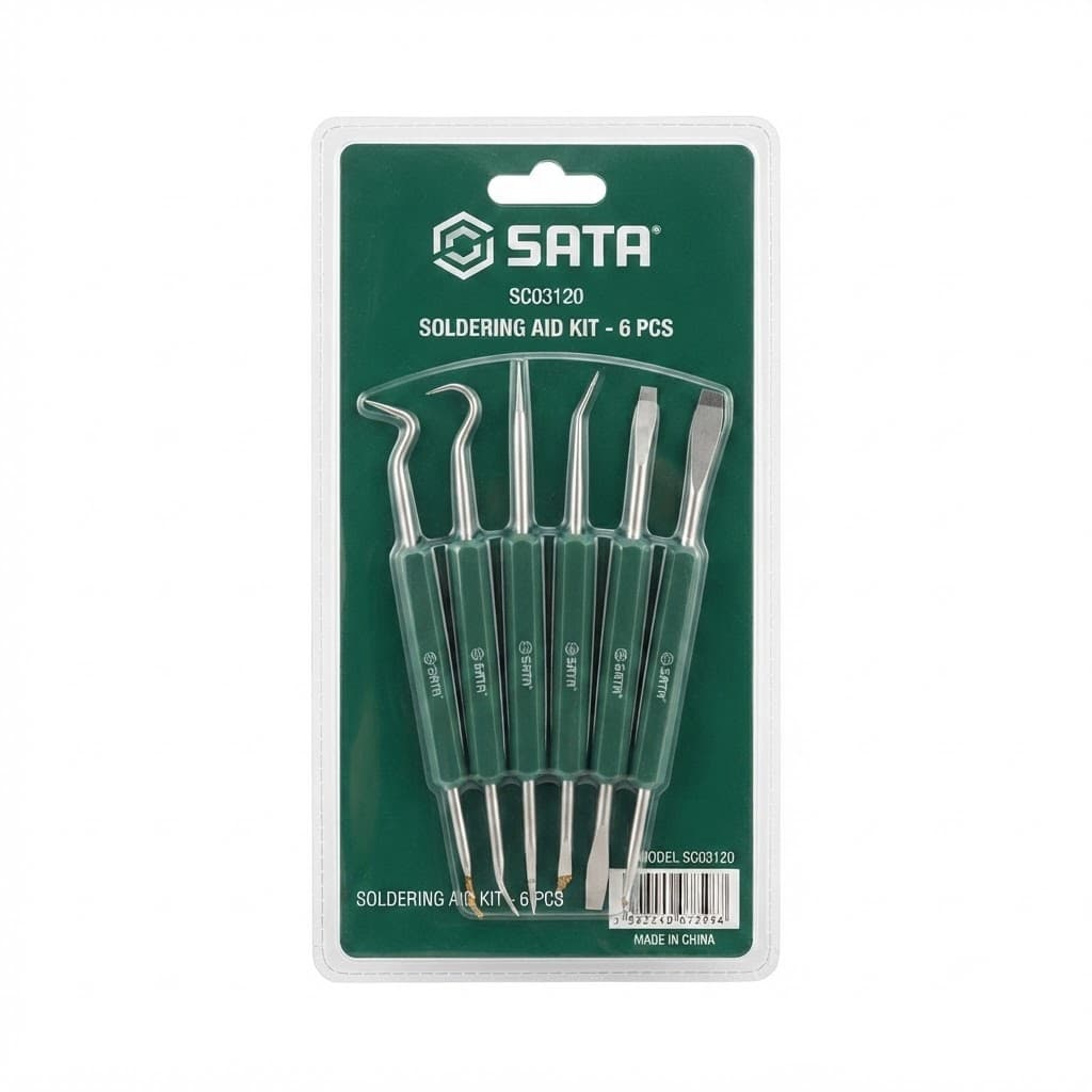 Bộ Dụng Cụ Hàn 6 Chi Tiết SATA SC03120 (03120) - Chính Hãng, Đa Năng