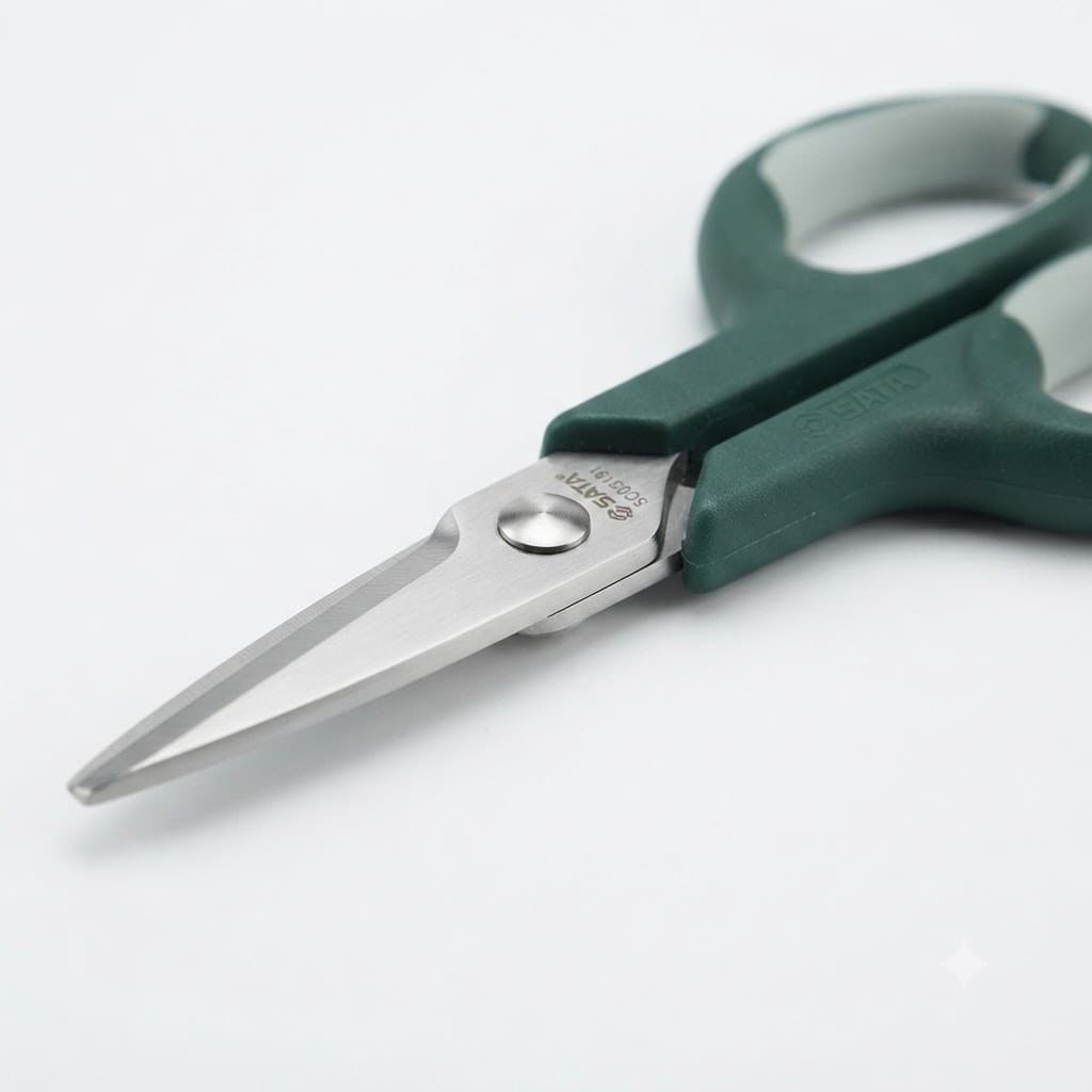 Kéo Cắt Dây Điện Mũi Thẳng SATA SC03131 (03131) - Cắt Sắc Bén, Chính Hãng