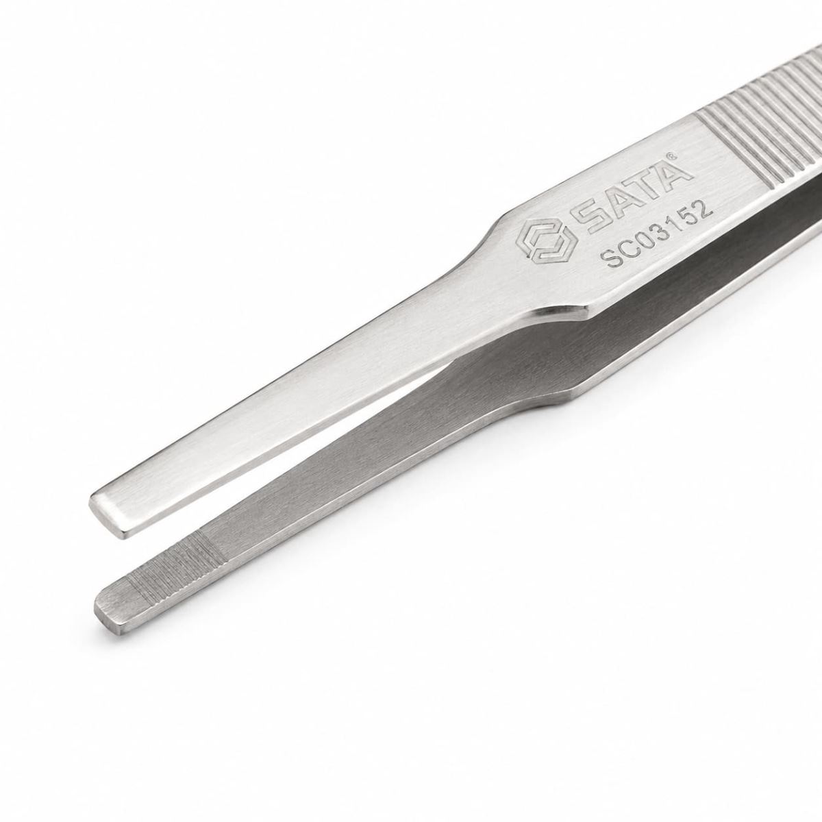 Nhíp SG Mũi Phẳng SATA SC03152 (03152) - Chính Hãng, Gắp Giữ Chắc Chắn