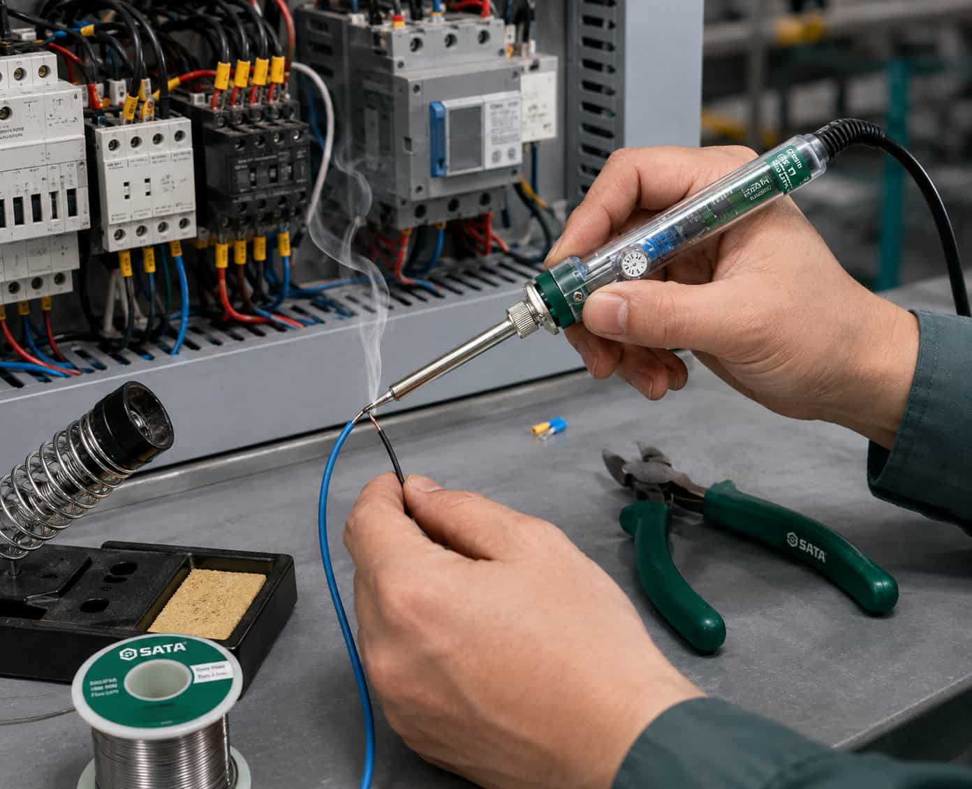 Mỏ Hàn Sắt Gia Nhiệt 60W SATA SC03200 (03200) - Chính Hãng, Công Suất Mạnh Mẽ