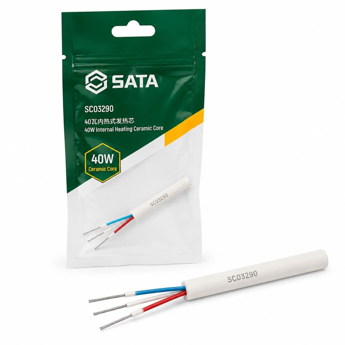 Lõi Nhiệt Sứ Gia Nhiệt Trong 40W SATA SC03290 (03290) - Chính Hãng, Bền Bỉ