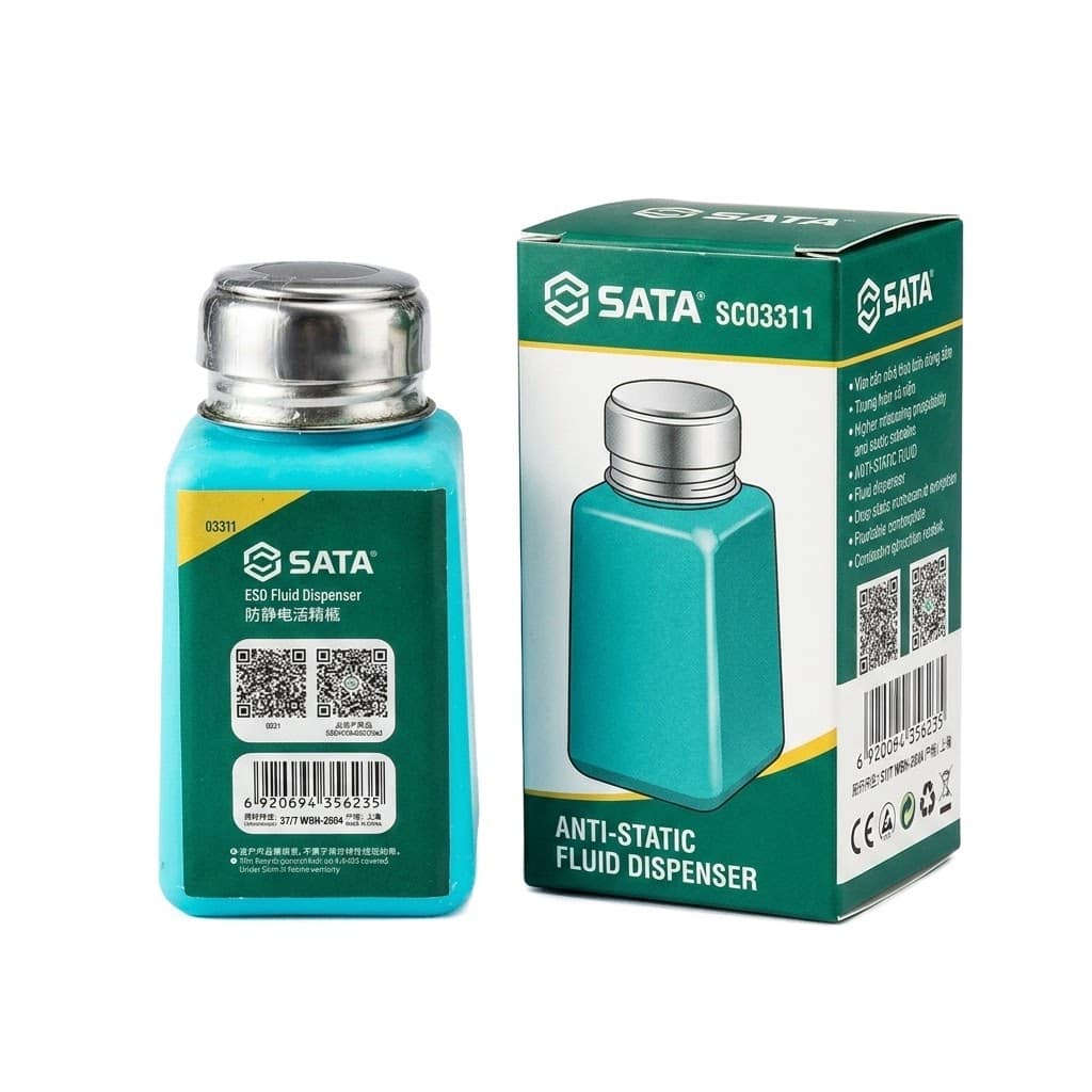 Chai Đựng Chất Lỏng Chống Tĩnh Điện 200ml SATA SC03311 (03311) - Chính Hãng, Tiện Dụng