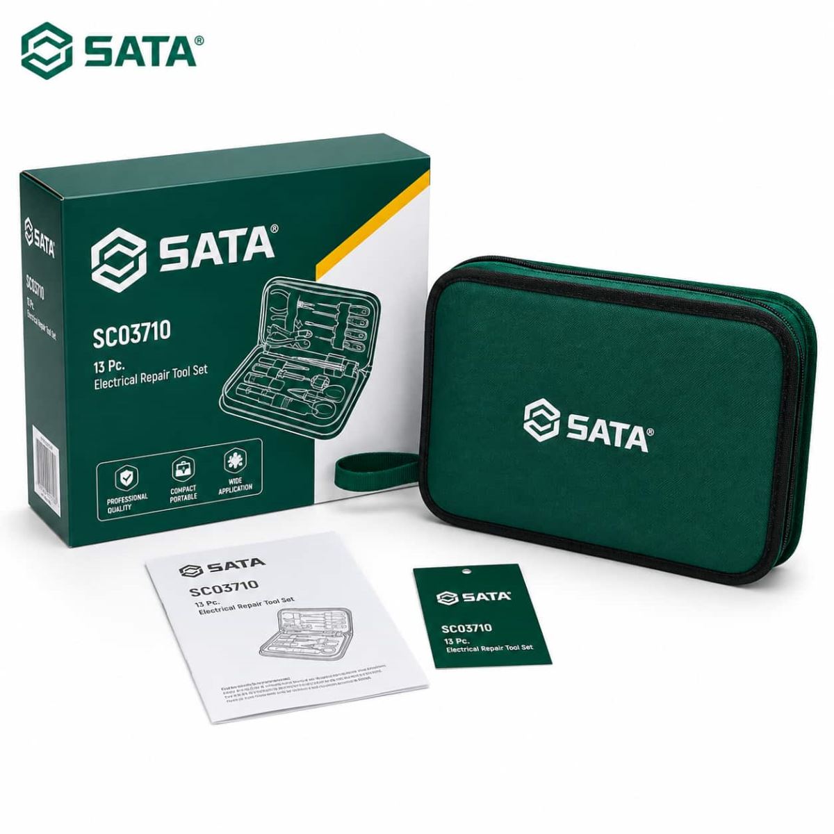 Bộ Dụng Cụ Sửa Chữa Điện 13 Chi Tiết SATA SC03710 (03710) - Chính Hãng, Tiện Lợi, An Toàn