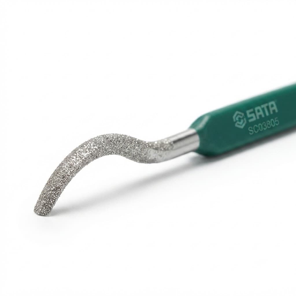 Bộ Dũa Cong Kim Cương 10 Chi Tiết 3x140mm SATA SC03805 (03805) - Chính Hãng, Mài Tinh Góc Phức Tạp