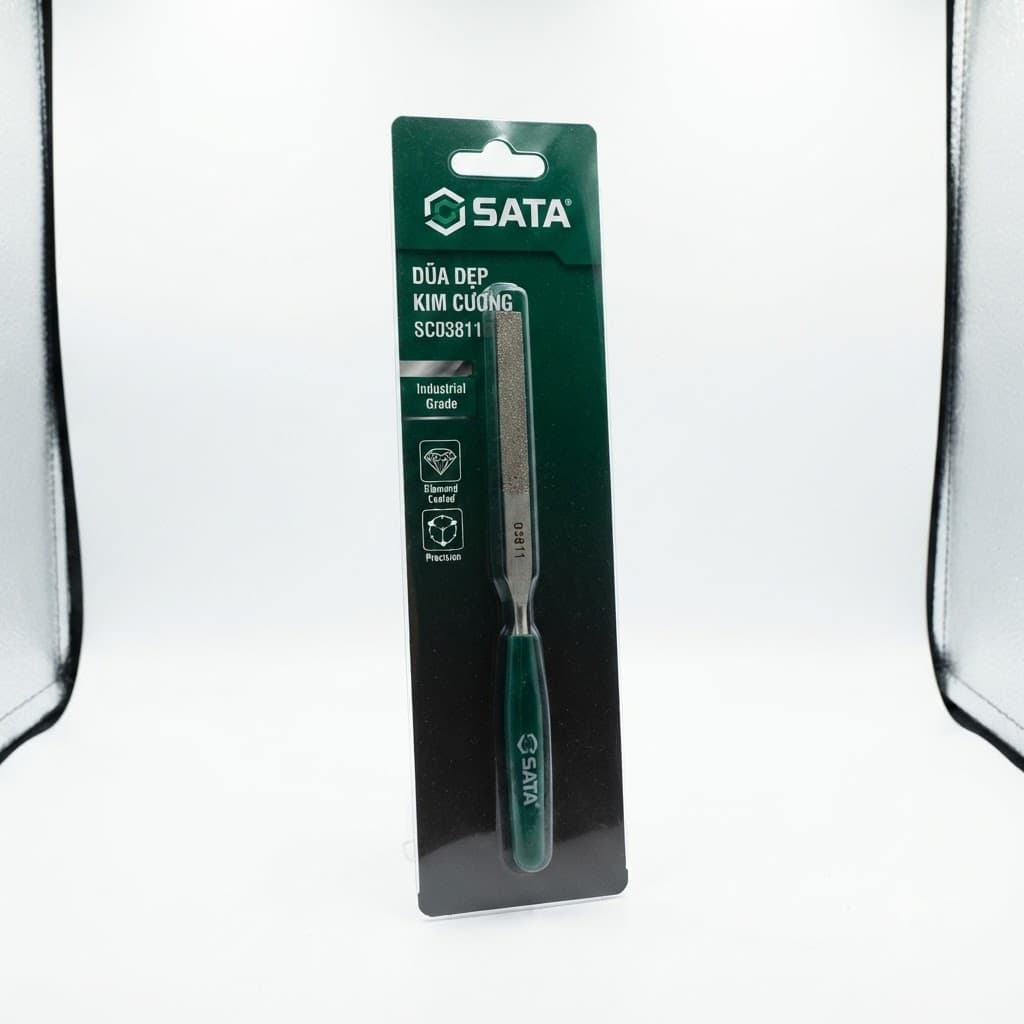 Dũa Phủ Kim Cương Dẹp 3x140mm SATA SC03811 (03811) - Chính Hãng, Mài Tinh Siêu Sắc