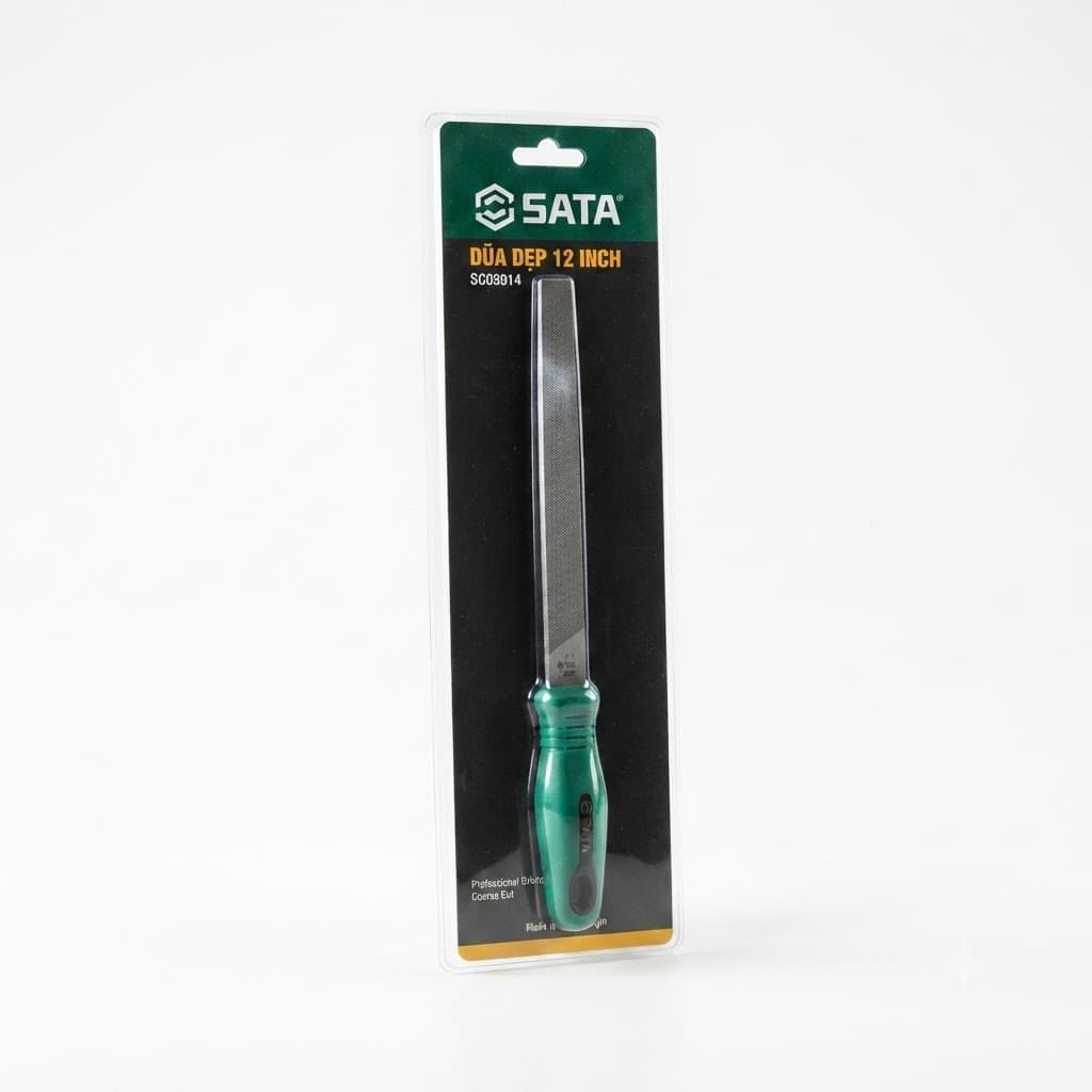 Dũa Kim Loại Dẹp 12 Inch SATA 430mm SC03914 (03914) - Chính Hãng, Thép Bền, Phá Thô Cực Tốt
