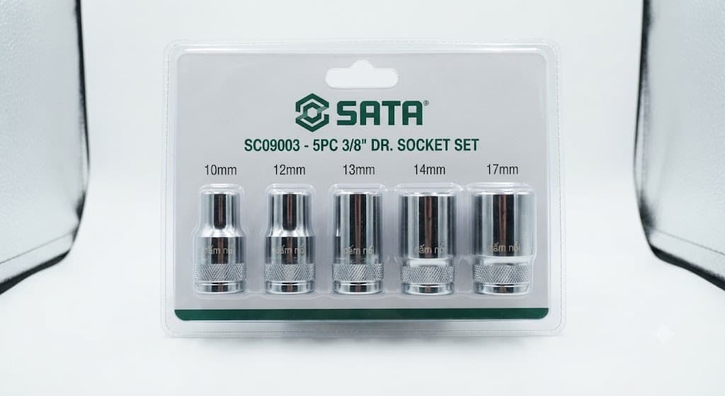 Bộ Đầu Tuýp 3/8 SATA SC09003 (5 Chi Tiết) - Chính Hãng, Thép Cr-V, Độ Bền Vượt Trội
