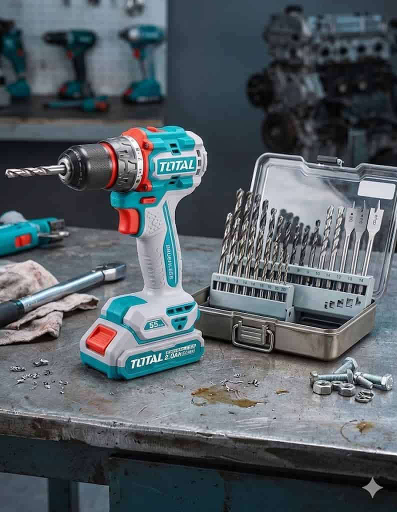 Máy Khoan Pin 20V Total TDLI205582 - Động Cơ Không Chổi Than, Đa Năng, Chính Hãng