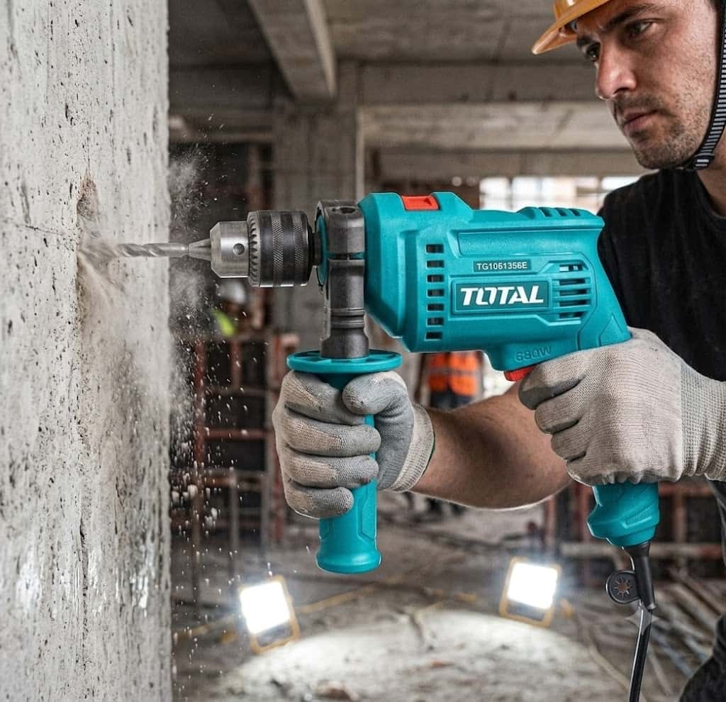 Máy Khoan Búa 1050W Total TG1061356E - Công Suất Mạnh Mẽ, Khoan Bê Tông Chuyên Nghiệp