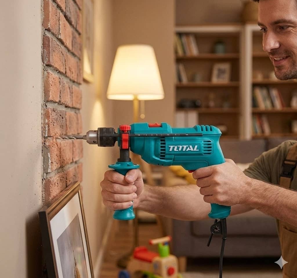 Máy Khoan Búa 710W Total TG1071366E - Đầu Cặp 13mm, Đa Năng, Chính Hãng