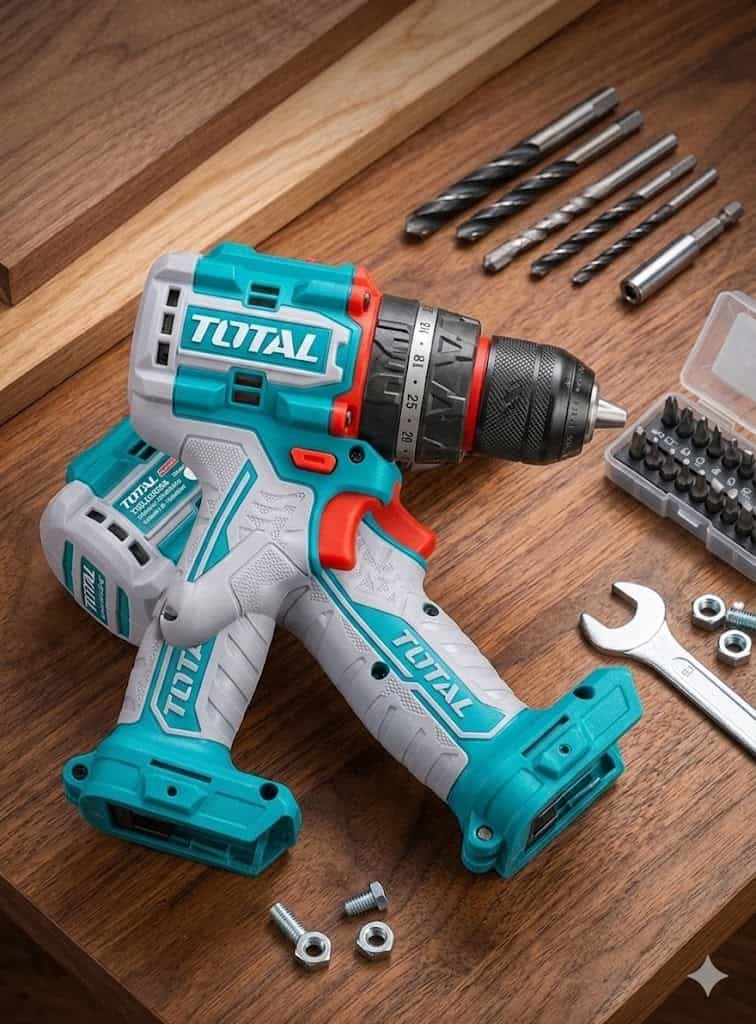 Máy Khoan Búa Không Chổi Than 20V Total TIDLI20558 - Động Cơ Brushless, 60Nm, Chính Hãng