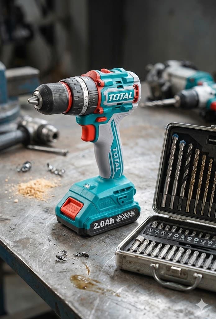 Máy Khoan Búa Không Chổi Than 20V Total TIDLI20668 - Động Cơ Brushless, Lực Siết 60Nm, Chính Hãng